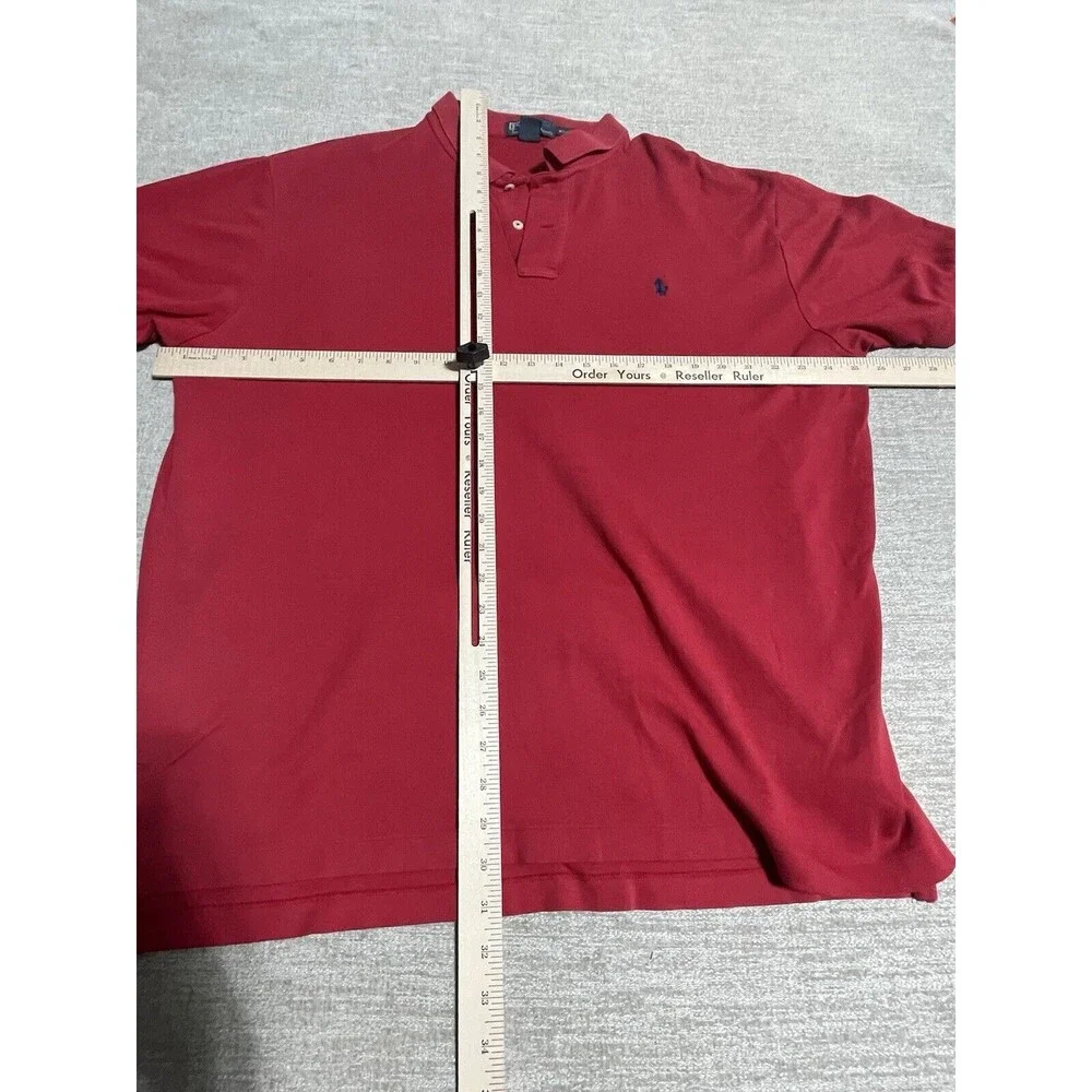 Polo By Ralph Lauren Polo Shirt Men’s Xtra Large Red Solid Collard Cotton